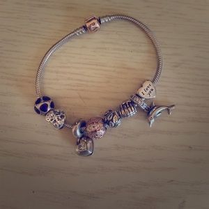 Pandora bracelet with charms